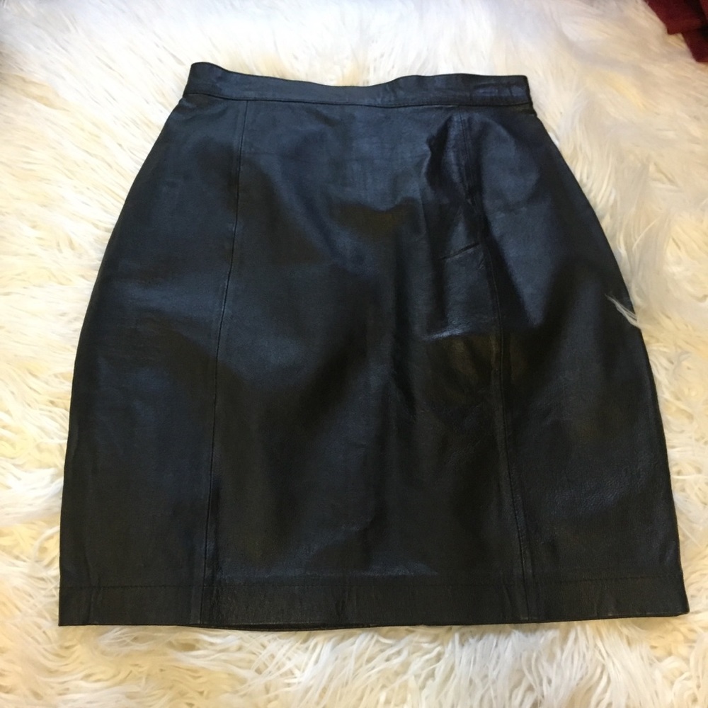 REAL LEATHER skirt